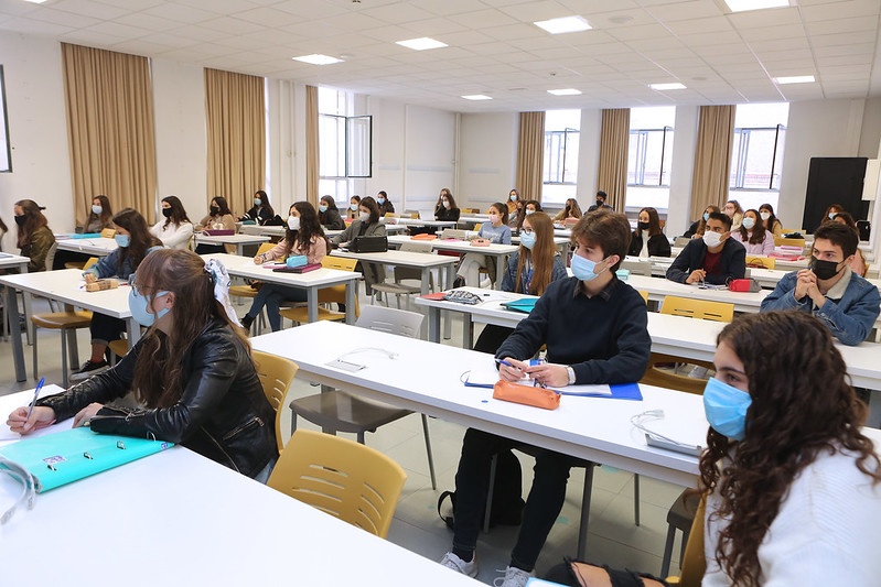 Aula de la Facultad de Enfermería del campus de Valladolid