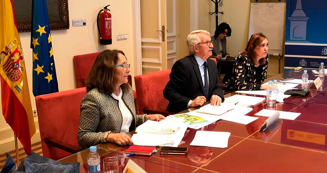 Imagen de la reunión telemática celebrada por los ministerios de Educación y Universidades