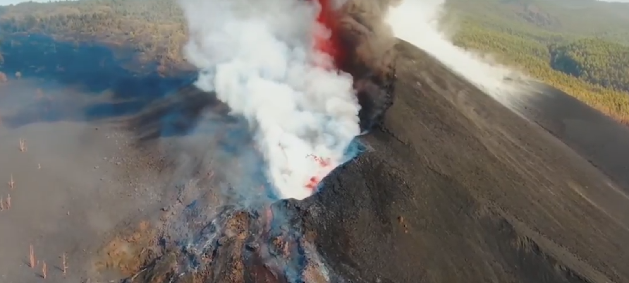 Una imagen del volcán de Cumbre Vieja
