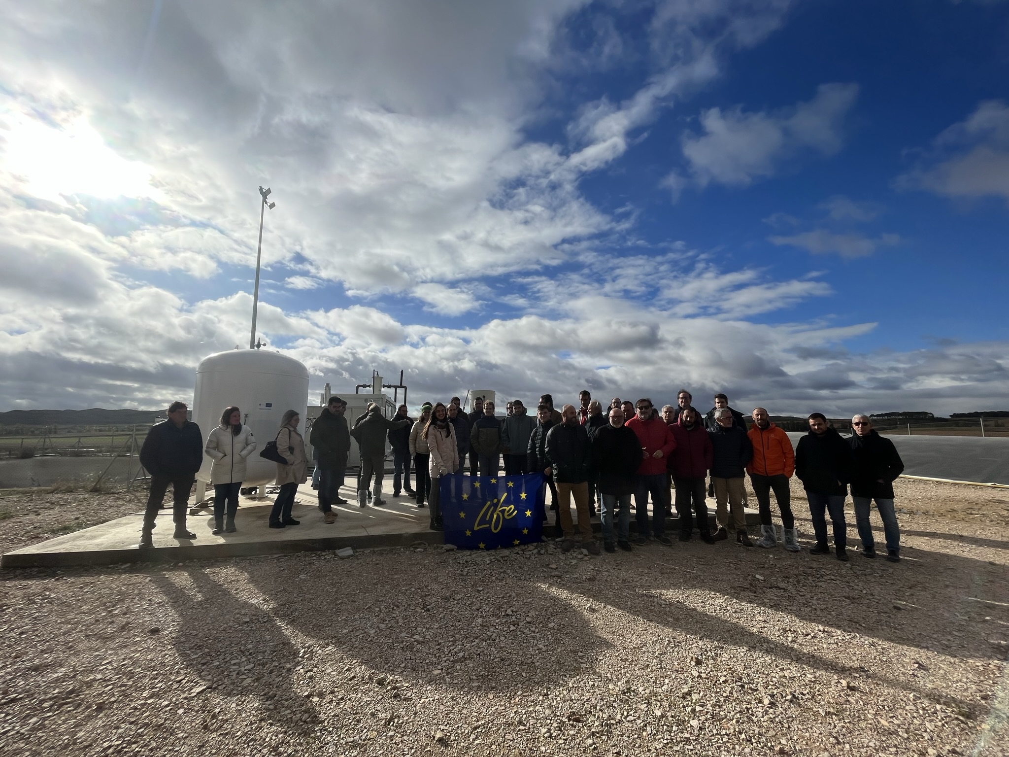Participantes del proyecto LIFE Smart Agromobility en Sauquillo de Boñices (Soria)