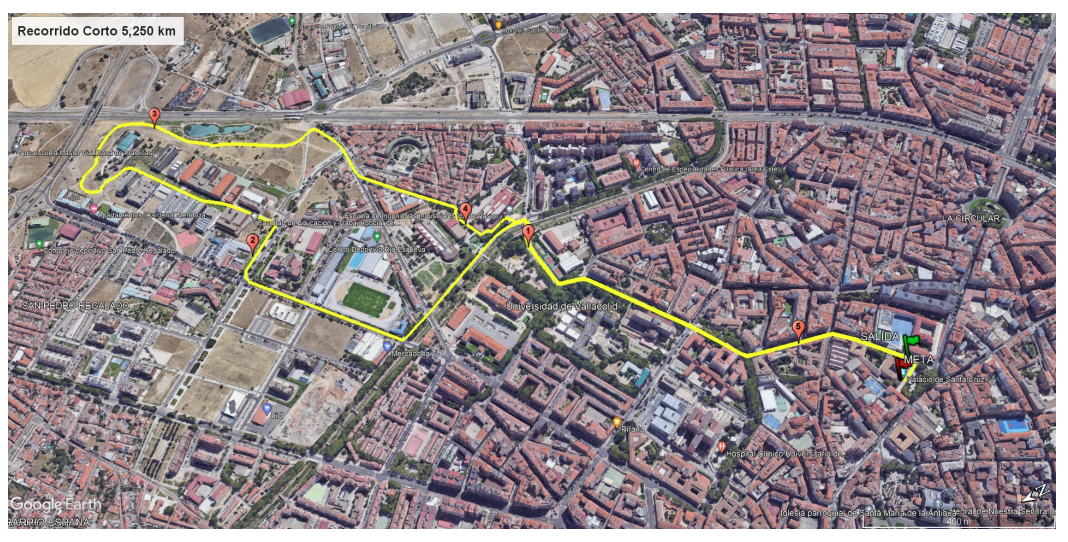 Recorrido corto de la prueba (5,250km)