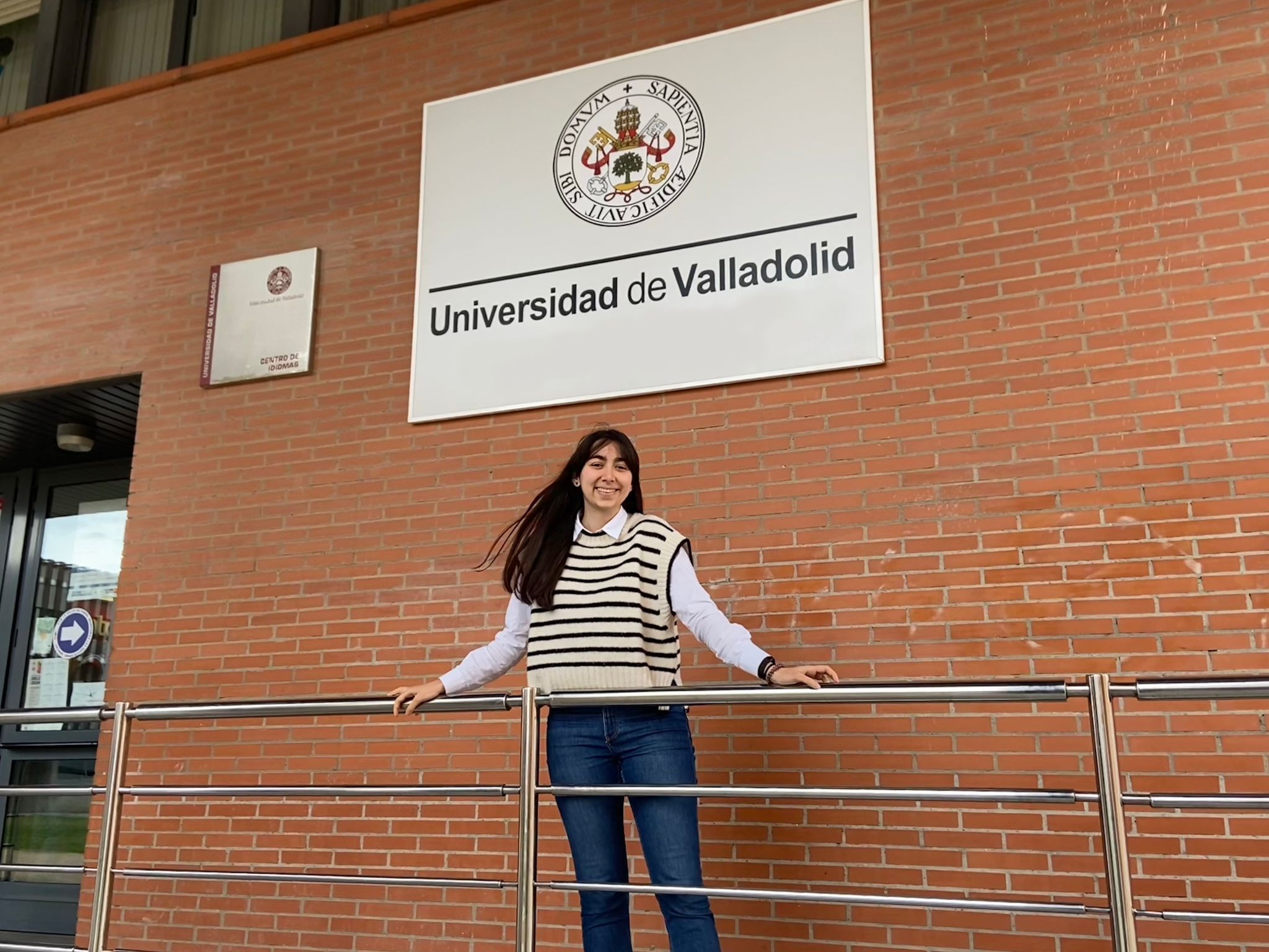 Celia López, estudiante de primer curso en el Grado de Educación Primaria y representante de la UVa en el Foro organizado por la UNESCO