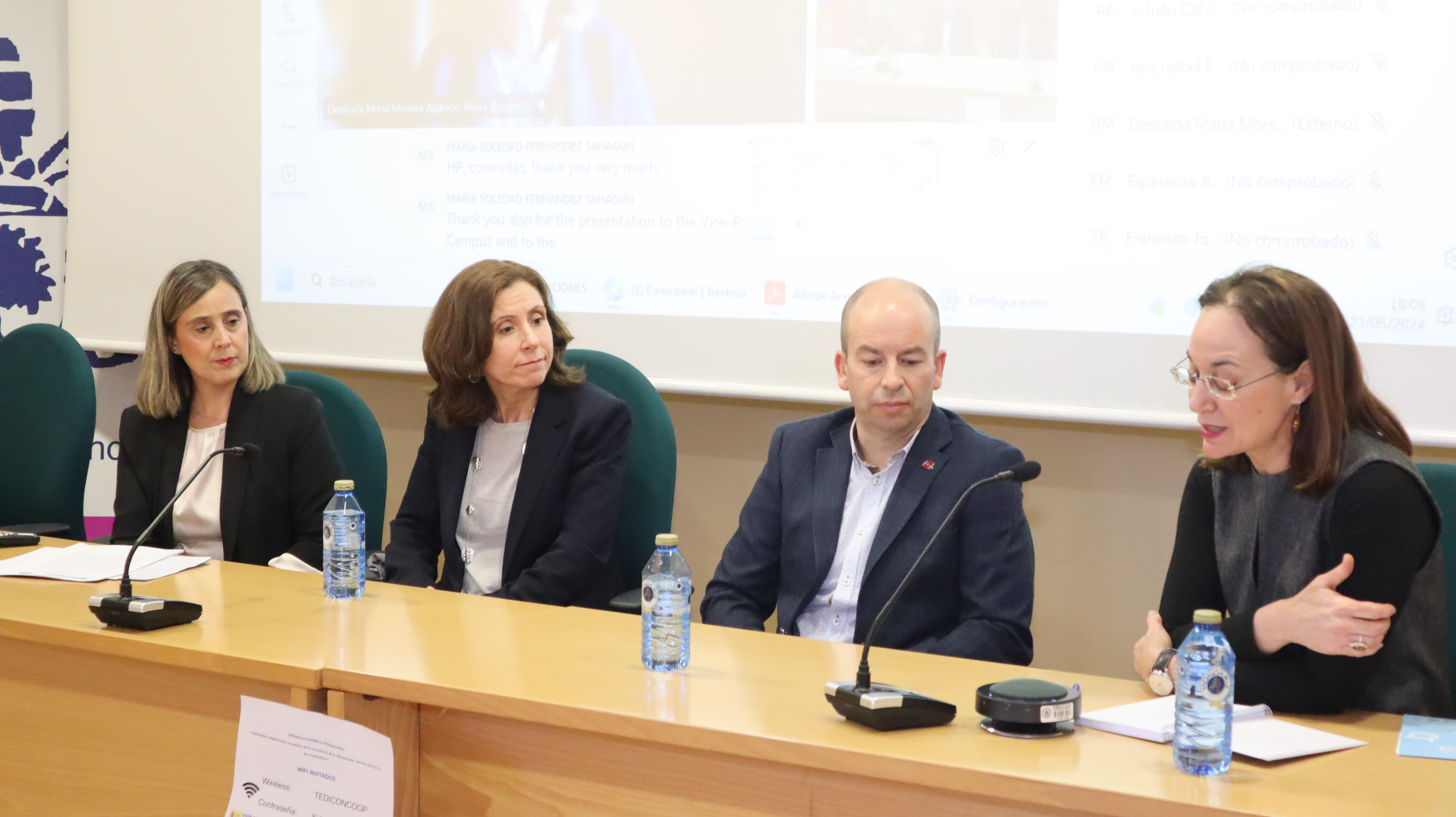 Sesión de la jornada sobre el uso del teletrabajo y la digitalización para la conciliación